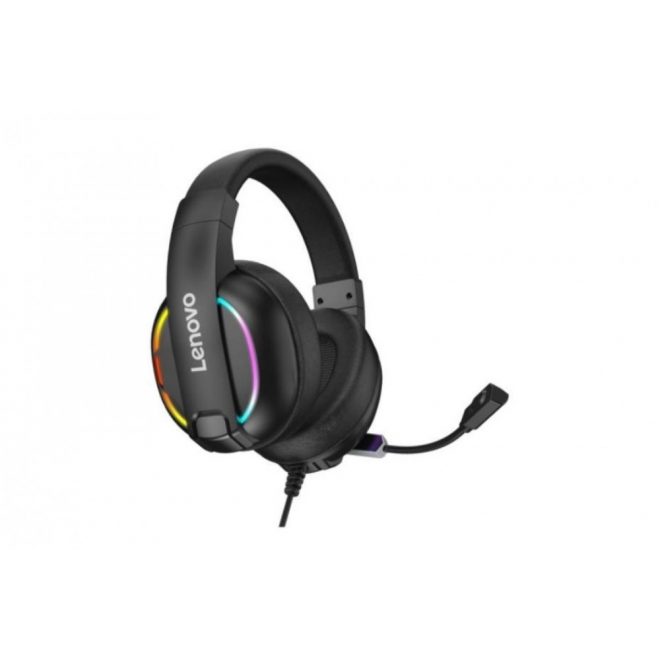 Lenovo HU75 LED-es fekete gamer headset 