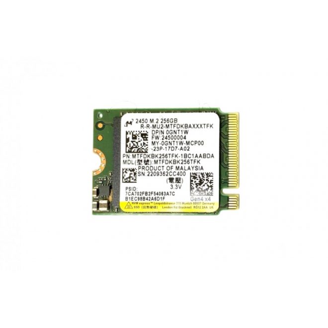 Micron 256GB M.2 NVMe PCIe SSD meghajtó, (2230) (MTFDKBK256TFK)