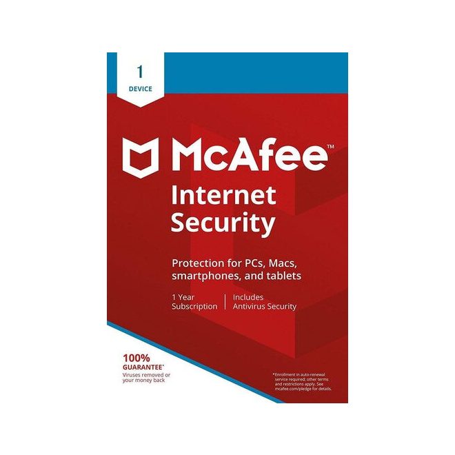 McAfee Internet Security 2022 vírusírtó szoftver 1 éves licensz 1db készülékhez