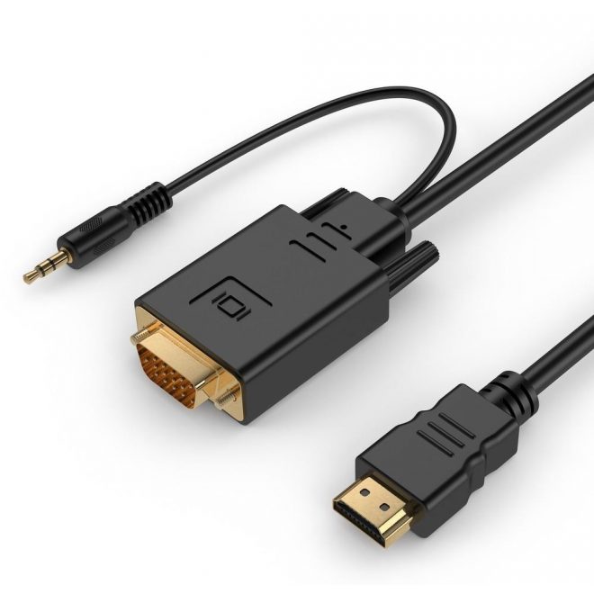 HDMI - VGA és 3.5 jack audio átalakító kábel