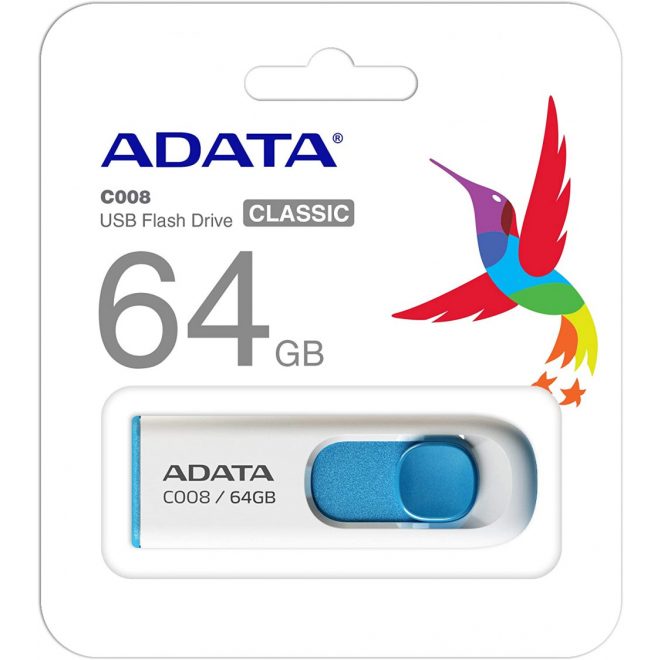 ADATA 64GB fehér pendrive (AC008-64G-RWE)