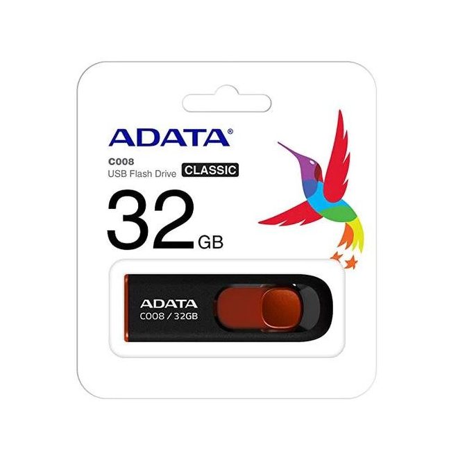 Adata 32GB fekete USB pendrive (AC008-32G-RKD)