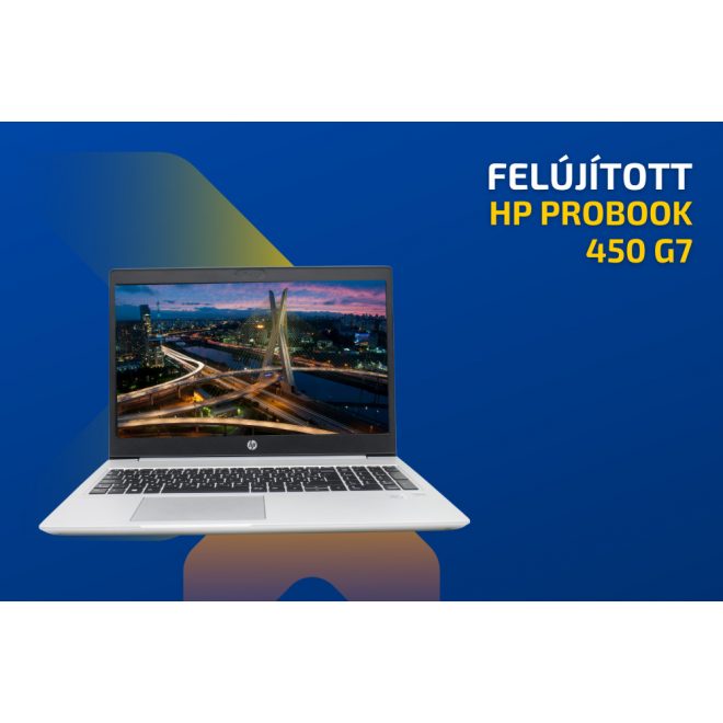 HP ProBook 450 G7 | 15,6 colos FULL HD kijelző | Intel Core i5-10210U | 16GB memória | 512GB SSD | Magyar billentyűzet | Windows 10 PRO + 2 év garancia!