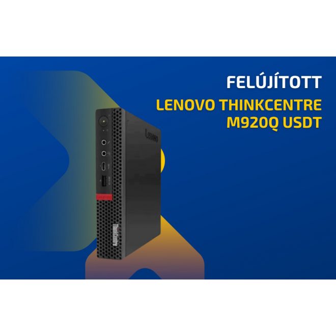 Lenovo ThinkCentre M920Q USDT mini PC | Intel Core i5-8500T | 16GB | 256GB SSD | Intel UHD 630 Graphics | Windows 10 PRO + 2 év garancia!