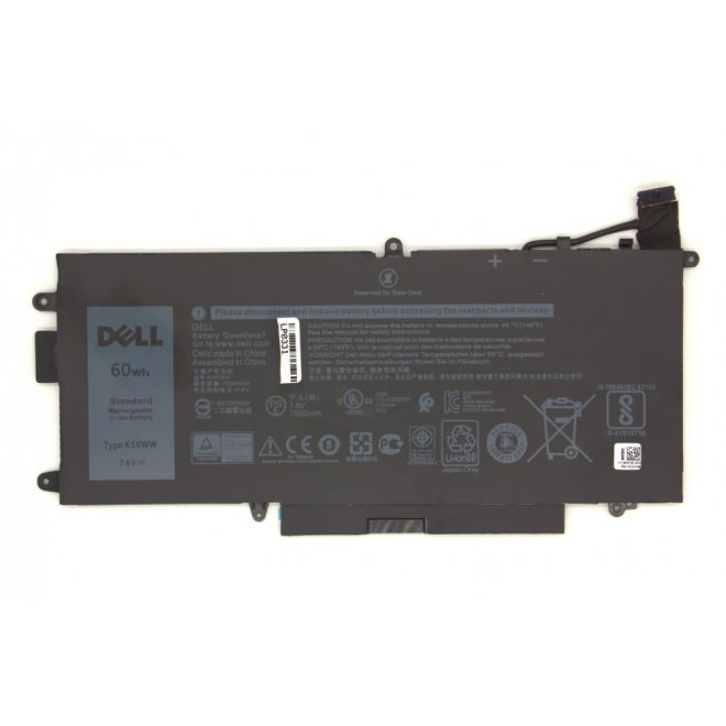 Dell Latitude 7390 2-in-1 Laptop Akkumulátor, gyári új, 4 cellás (7500mAh)