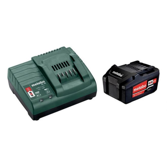 Metabo Basic akku szett 1x4Ah 4000mAh Li-ion akkumulátor + SC 30 töltő, 5INR19/66-2