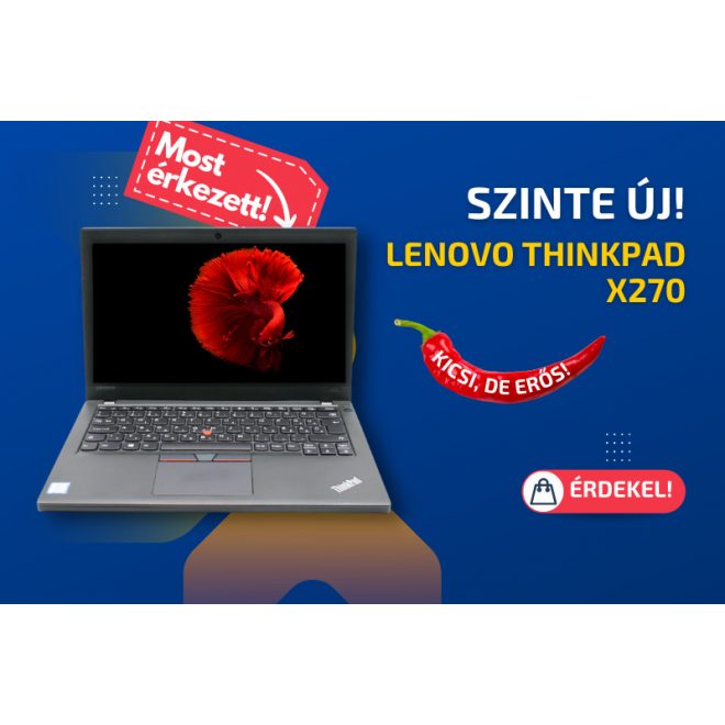 Lenovo ThinkPad X270 | 12,5 colos HD kijelző | Intel Core i5-7200U | 8GB memória | 256GB SSD | Windows 10 PRO + 2 év garancia!