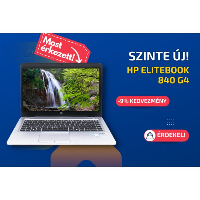 HP EliteBook 840 G4 | 14 colos FULL HD kijelző | Intel Core i5-7300U | 8GB memória | 1TB SSD | Windows 10 PRO + 2 év garancia!