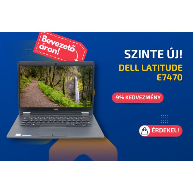 Dell Latitude E7470 | 14 colos HD kijelző | Intel Core i5-6300U | 8GB Memória | 256GB SSD | Magyar billentyűzet | Windows 10 PRO + 2 év garancia!