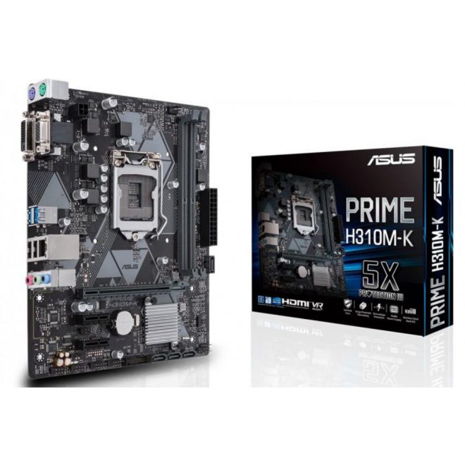 Asus Prime H310M-K R2.0 gyári új Intel H310 LGA-1151 DDR4 Micro-ATX PC alaplap