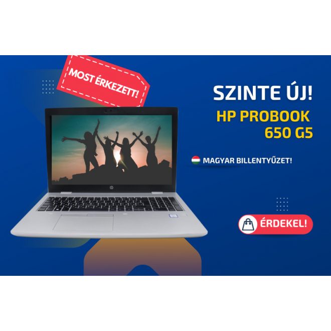 HP ProBook 650 G5 | Intel Core i5-8365U | 8GB memória | 1TB SSD | 15,6 colos Full HD kijelző | MAGYAR BILLENTYŰZET | Windows 10 PRO + 2 év Garancia!