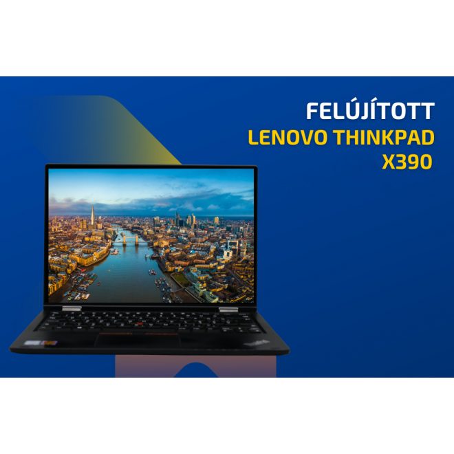 Lenovo ThinkPad X390 | Intel Core i5-8365U | 16GB memória | 1TB SSD | 13,3 colos Full HD kijelző | Magyar billentyűzet | Windows 10 PRO + 2 év garancia!