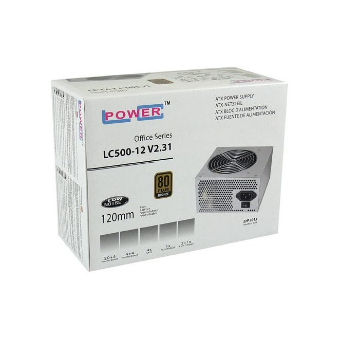 LC-Power Tápegység 400W - LC500-12 (80 Plus Bronze, Aktív PFC, 12cm)