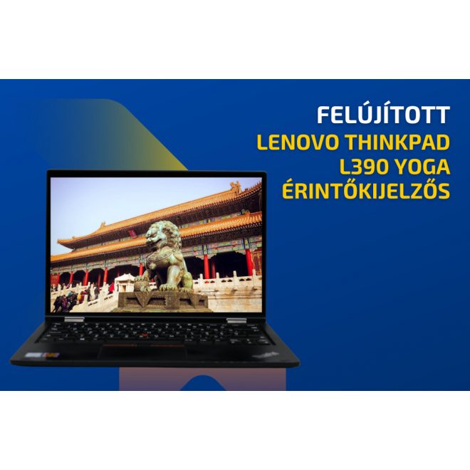 Lenovo ThinkPad L390 Yoga | 13,3 colos FULL HD érintőképernyő | Intel Core i5-8265U | 8GB memória | 1TB SSD | MAGYAR BILLENTYŰZET | Windows 10 PRO + 2 év garancia! 