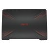 Asus FX504GD, FX504GM gyári új fekete (vörös mintás) LCD kijelző hátlap (90NR00I2-R7A010)