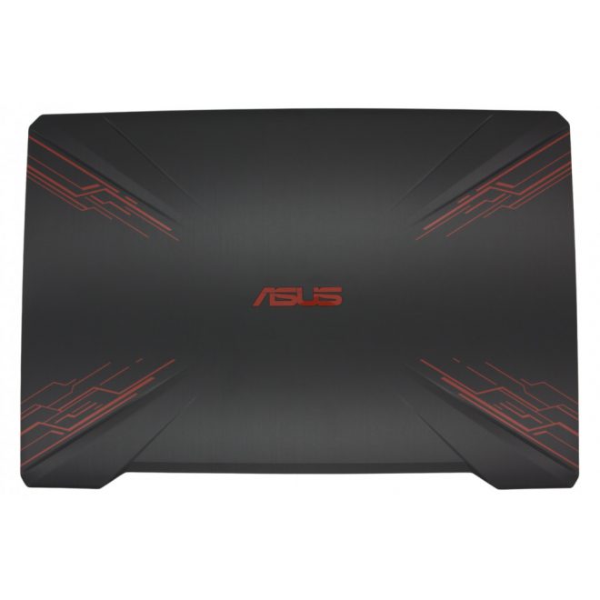 Asus FX504GD, FX504GM gyári új fekete (vörös mintás) LCD kijelző hátlap (90NR00I2-R7A010)