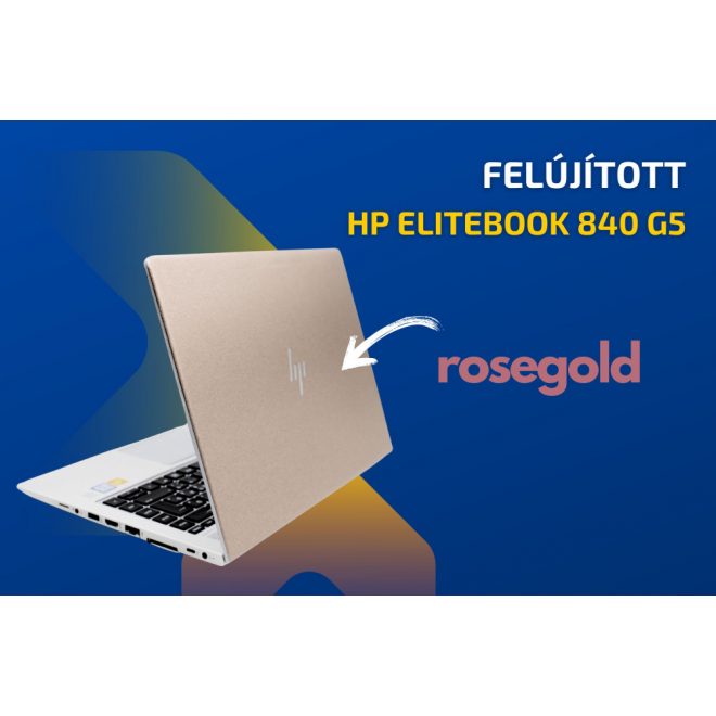 HP EliteBook 840 G5 ROSEGOLD | 14 colos Full HD kijelző | Intel Core i5-8350U | 8GB RAM | 512GB SSD | Magyar billentyűzet | Windows 10 PRO + 2 év garancia!