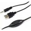 Blackbird 2.0 USB + 2.5mm jack faborítású hangszóró, fekete (K2035)