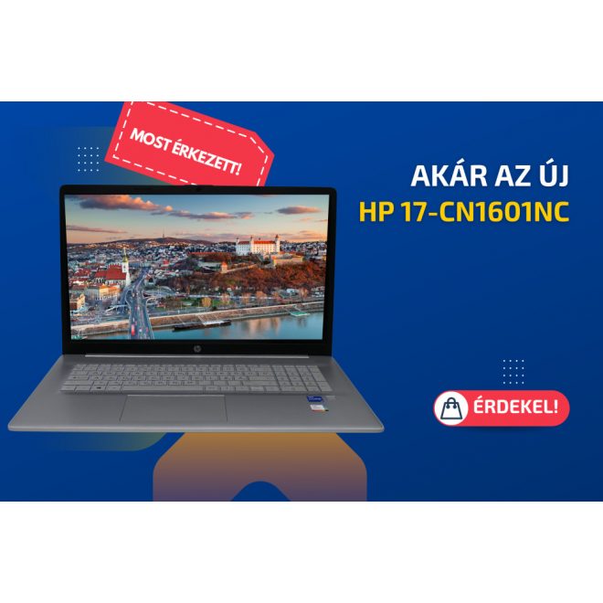 HP 17-CN1601NC | 17,3 colos Full HD kijelző | Intel Core i5-1155G7 | 16GB RAM | 1TB SSD | Windows 11 + 2 év garancia!