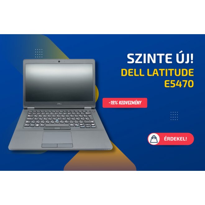 Dell Latitude E5470 | 14 colos HD kijelző | Intel Core i5-6300U | 8GB memória | 512GB SSD | Magyar Billentyűzet | Windows 10 PRO + 2 év garancia!