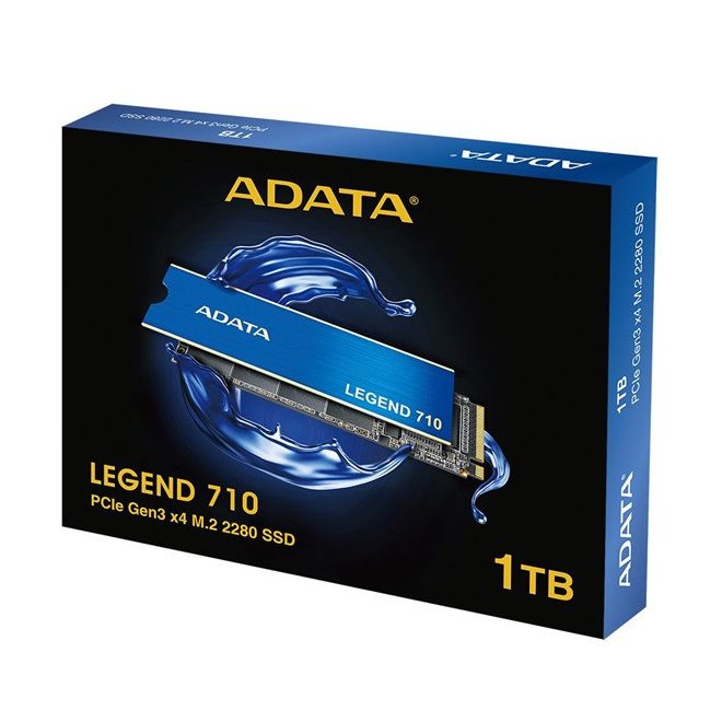 ADATA LEGEND 710 1TB M.2 (2280) Gen3 x4 NVMe SSD kártya (ALEG-710-1TCS)