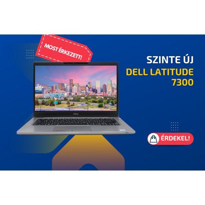 Dell Latitude 7300 | 13,3 colos Full HD kijelző | Intel Core i5-8365U | 8GB memória | 256GB SSD | Windows 10 PRO + 2 év garancia!