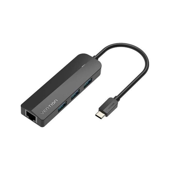 Vention USB-C HUB 5-in-1 | Port replikátor | 3db USB 3.0 port + 1000Mbps Internet port (RJ45)