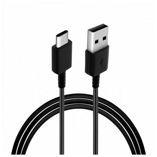 Samsung Gyári Galaxy S8, S9, S10, S20, S21, S22, S23, S24 USB to USB-C (Type-C) adat, töltőkábel kábel 1m, fekete