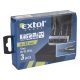 EXTOL® Craft lépcsős fémfúró készlet, 3db, (4-12mm/1mm lépcsőfok, 4-20mm/2mm, 4-32mm/2mm), 10mm befogás, max 4mm vastag anyagokhoz, spirállal (20092)