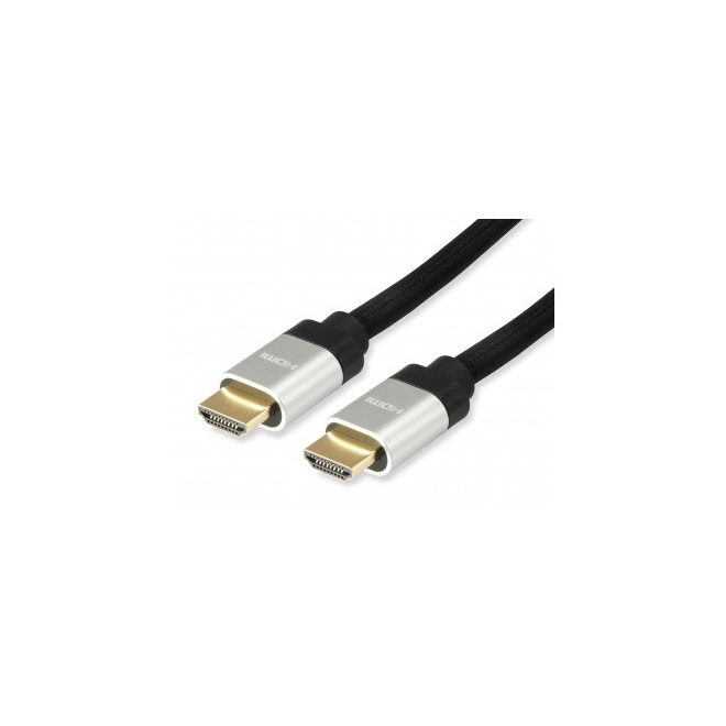 Equip HDMI 2.1 kábel, apa/apa, 8K/60Hz, eARC, VRR, QMS, QFT, ALLM, DSC, aranyozott, 1m (119380)