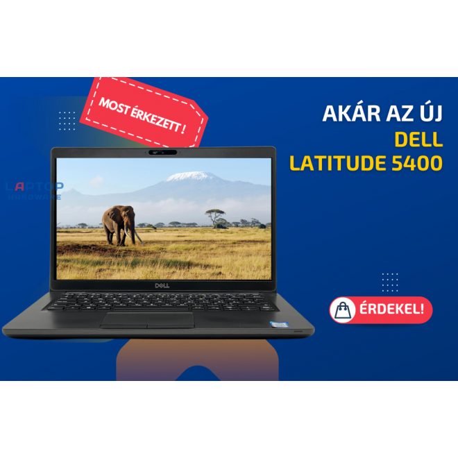 Dell Latitude 5400 | Intel Core i5-8365U | 16GB memória | 256GB SSD | 14 colos Full HD kijelző | Magyar billentyűzet | Windows 10 PRO + 2 év garancia!