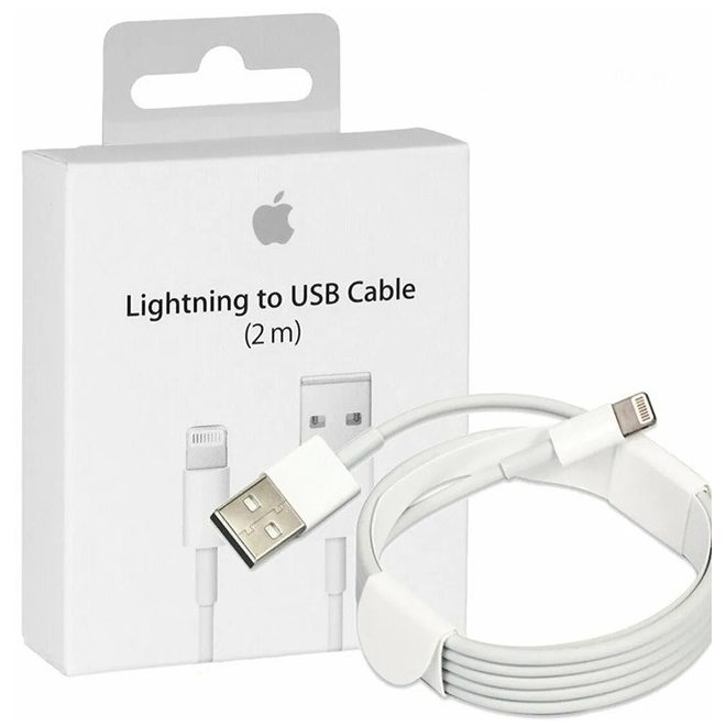 Apple gyári Lightning to USB adat, töltőkábel 2m, fehér (MD819ZM/AM)