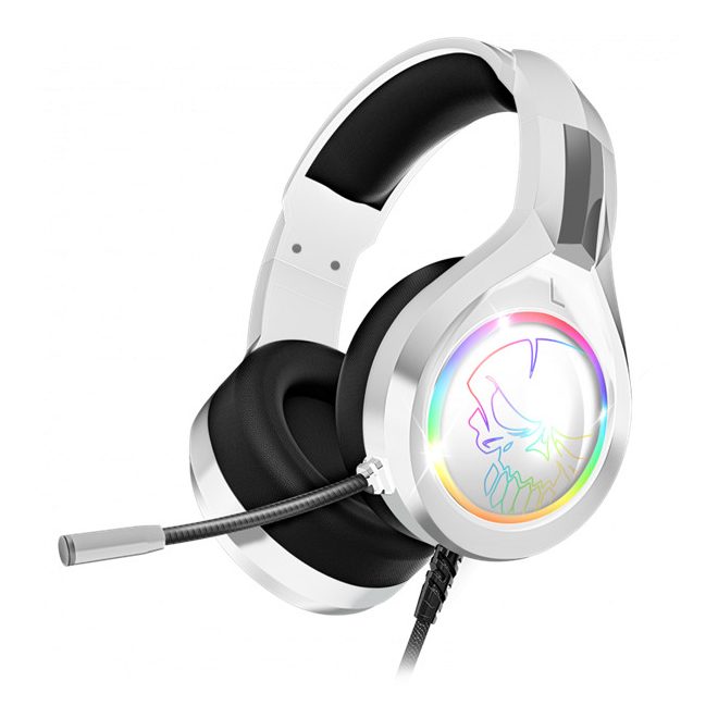 Spirit of Gamer PRO H8 RGB White világítós gamer fejhallgató, headset mikrofonnal (MIC-PH8WT)