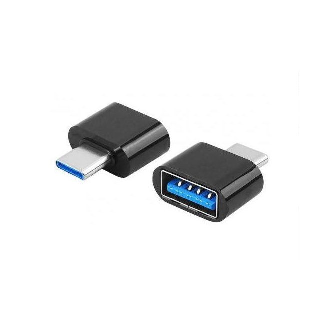 USB-C (Type-C) to USB 3.0 OTG (Normál USB) adapter, átalakító fekete