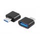 USB-C (Type-C) to USB 3.0 OTG (Normál USB) adapter, átalakító fekete