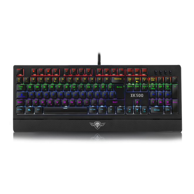 Spirit of Gamer XPERT K500 RGB világítós magyar kiosztású MECHANIKUS gamer billentyűzet, barna kapcsolók (CLA-XK500)