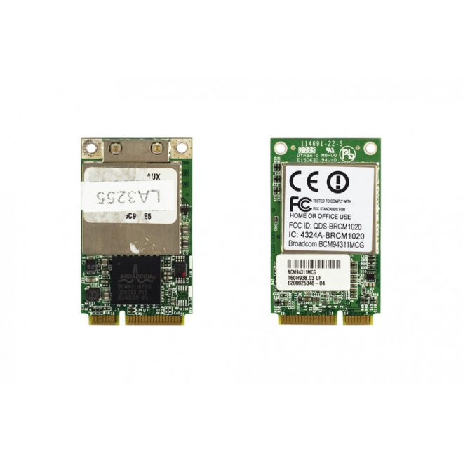 Broadcom BCM94311MCG használt Mini PCI-e WiFi kártya Acer (T60H938.03 LF)