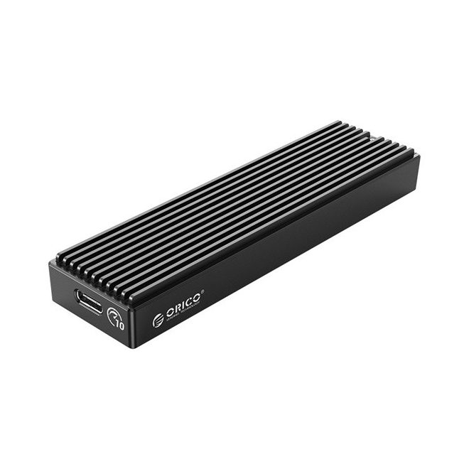 Orico M.2 NVME SSD külső ház USB-C (TYPE-C) és USB 3.1 kábellel (Támogatott SSD méret: 2230, 2242, 2260, 2280) (M2PV-C3-BK-EP)