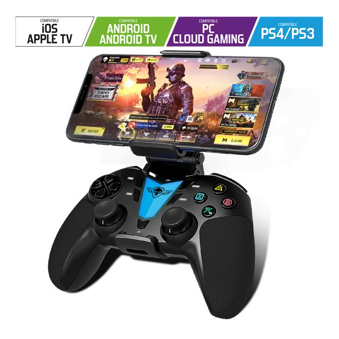 Spirit of Gamer PREDATOR BlueTooth Wireless, Fekete, Vezeték Nélküli Kontroller, Gamepad, Telefontartóval (SOG-BTGX11)