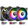 Spirit of Gamer Cooler 12cm - DUAL RGB HALO FAN V120TW (25,3dB; max. 39,6 m3/h; 3pin csatlakozó (Molex); ház hűtésre, RGB LED) (SOG-V120TW)