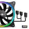 Spirit of Gamer Cooler 12cm - CIRCLE RGB RING FAN V120EX (25,3dB; max. 39,6 m3/h; 3pin csatlakozó (Molex); ház hűtésre, RGB LED) (SOG-V120EX)