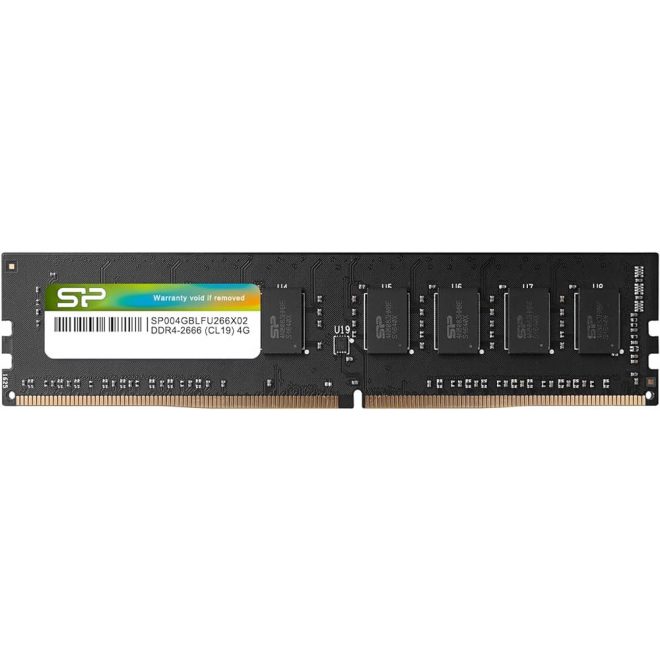 Silicon Power 4GB DDR4 2666MHz CL19, 1.2V DESKTOP PC LONG DIMM memória modul (SP004GBLFU266X02)