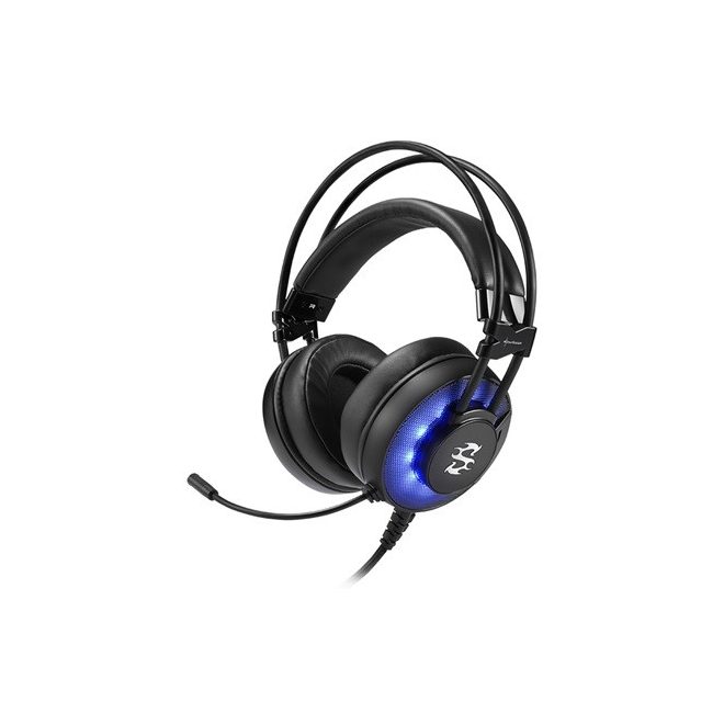 Sharkoon Skiller SGH2 Gamer Fejhallgató, PS4 kompatibilis, USB, Blue LED, Headset Mikrofonnal (4044951019984)