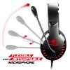 Spirit of Gamer PRO H3 Gamer Fejhallgató, Fekete-Piros, Headset Mikrofonnal, 2m kábellel (MIC-PH3MPRE)