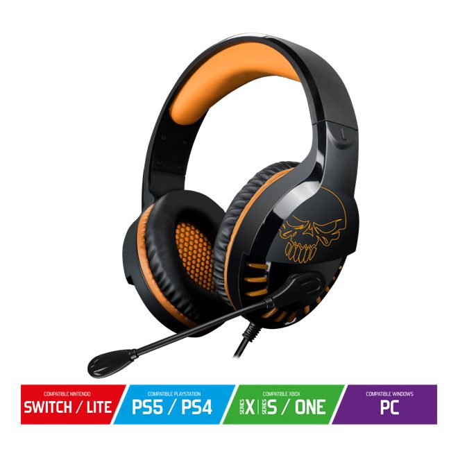 Spirit of Gamer PRO H3 Gamer Fejhallgató, Narancssárga, Headset Mikrofonnal, 2m kábellel (MIC-PH3MP)