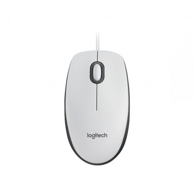 Logitech M100 Vezetékes USB Optikai Egér Fehér (910-006764)