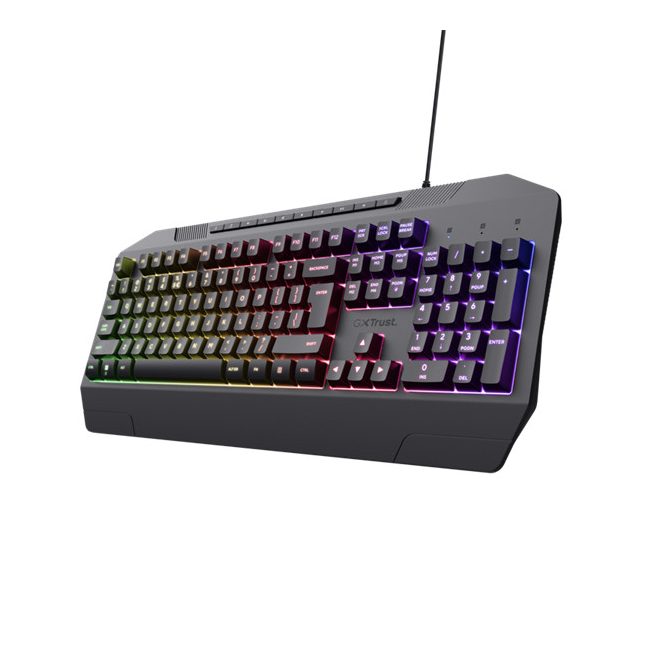 Trust GXT 836 Evocx RGB LED gamer billentyűzet, magyar kiosztás, USB vezetékes (25348)