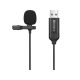 Sandberg Csiptetős USB Mikrofon - Streamer USB Clip Microphone (126-40)