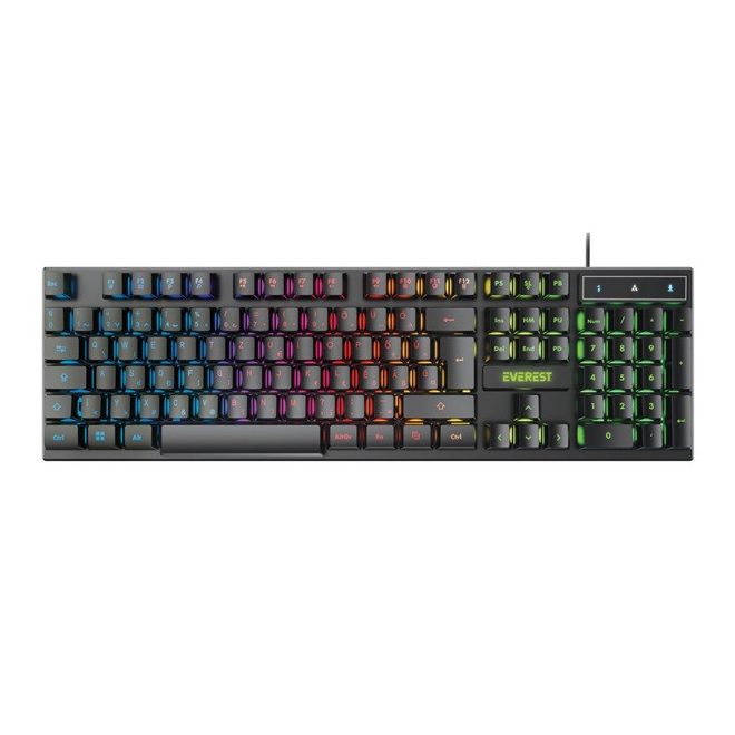 Everest KB-188 Borealis RGB Világításos MAGYAR Vezetékes USB Gamer Billentyűzet (37428)