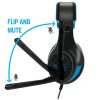 Spirit of Gamer ELITE H20 Gamer Fejhallgató, Fekete-kék, Headset Mikrofonnal, PC, PS4, Nintendo Switch, XBOX ONE (MIC-EH20)